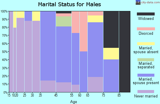 South Hill marital status for males