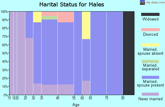 Town Line marital status for males