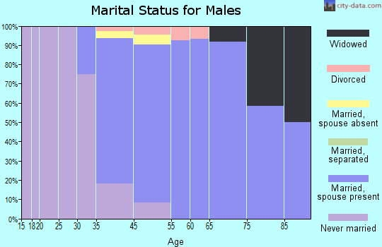 Upper Brookville marital status for males