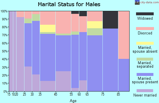 Vernon marital status for males