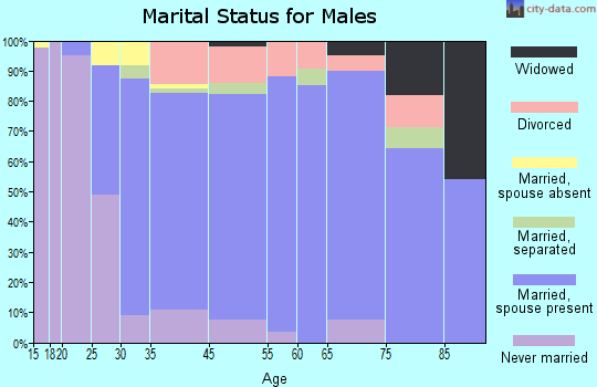Wading River marital status for males