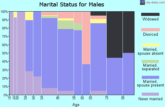Washingtonville marital status for males