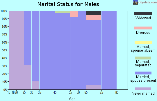 Wesley Hills marital status for males