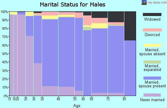 West Hempstead marital status for males