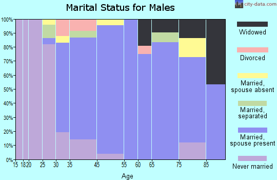West Nyack marital status for males