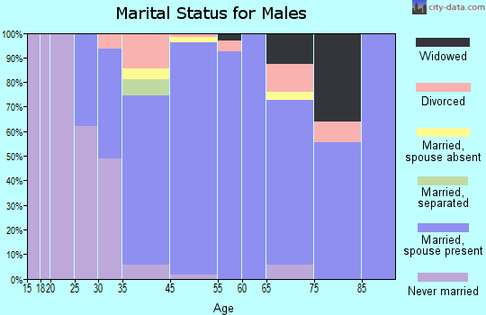 Wheatley Heights marital status for males