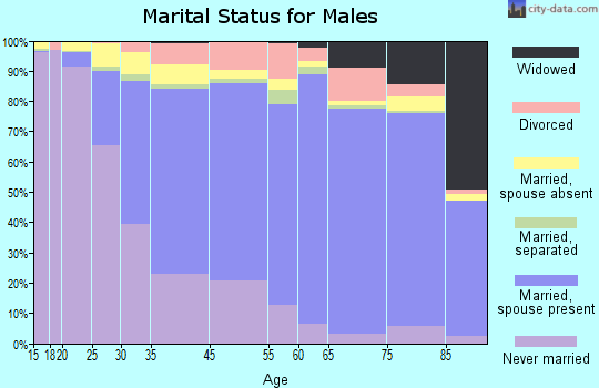 White Plains marital status for males