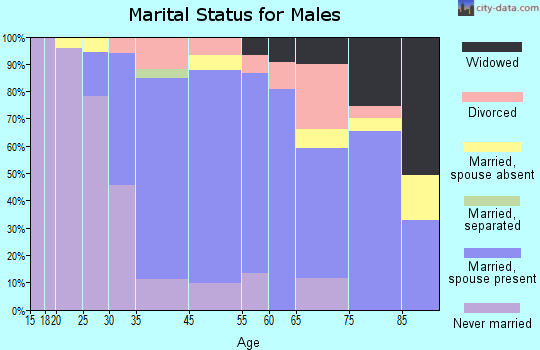 Williamsville marital status for males