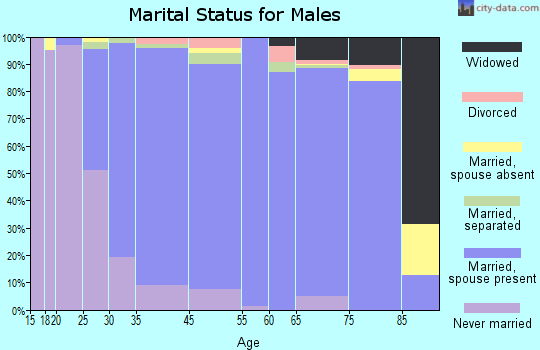 Woodmere marital status for males