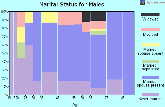 Woodridge marital status for males