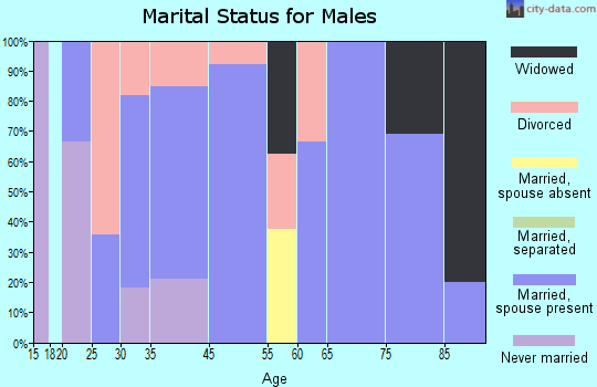 Alamance marital status for males