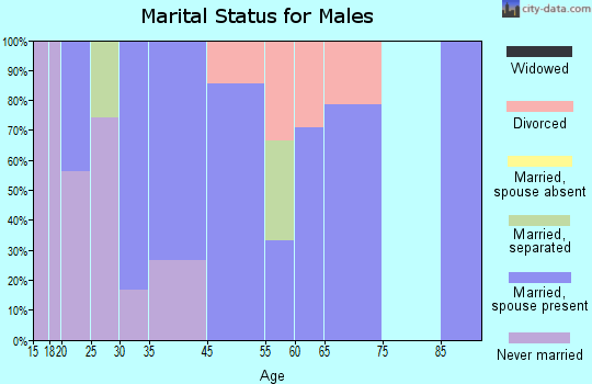 Avery Creek marital status for males