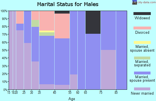 Black Creek marital status for males