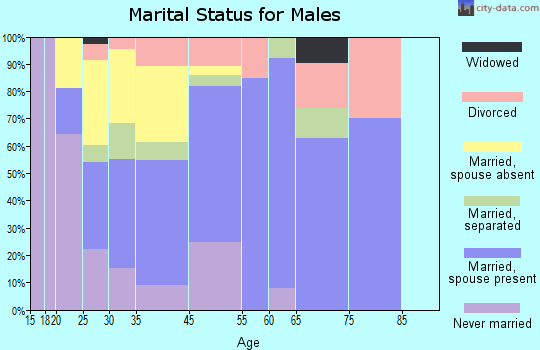 Dallas marital status for males