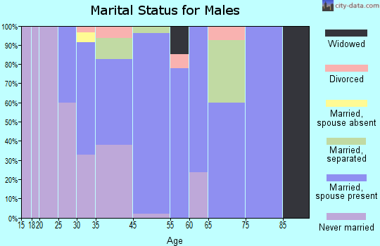 Elm City marital status for males