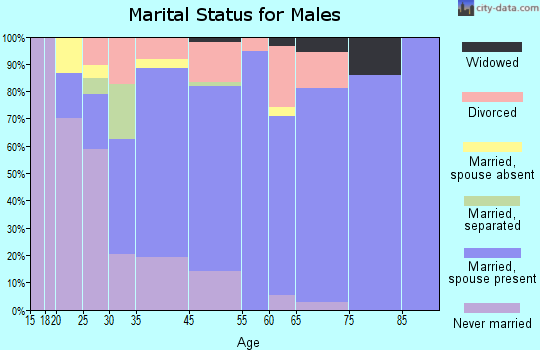 Emerald Isle marital status for males