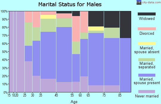 Fair Bluff marital status for males