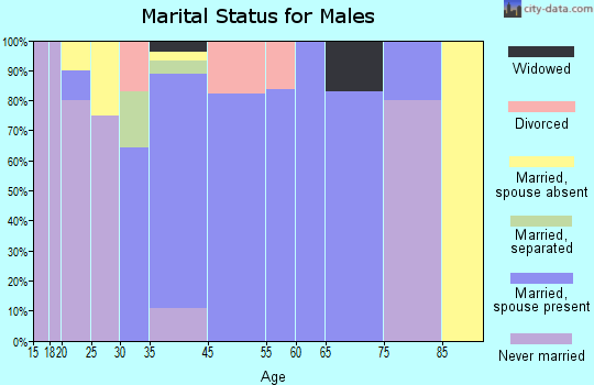 Fairview marital status for males