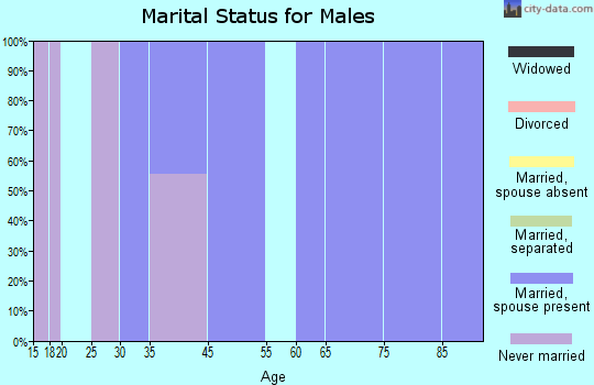 Fearrington marital status for males