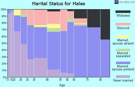 Forest City marital status for males