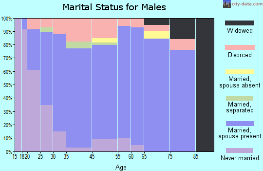 West Fork marital status for males