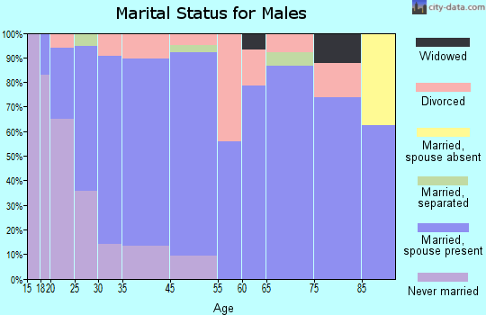Gibsonville marital status for males