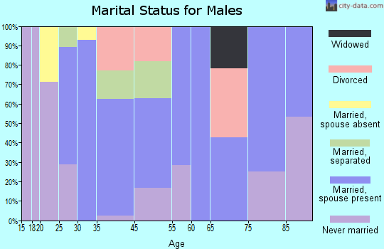 Haw River marital status for males