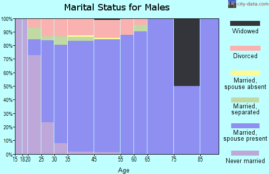 White Hall marital status for males