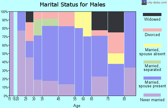 Hot Springs marital status for males