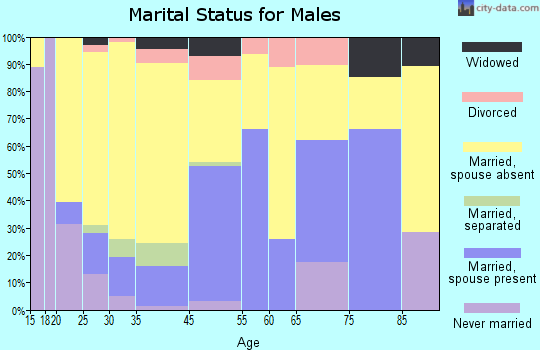 Lillington marital status for males