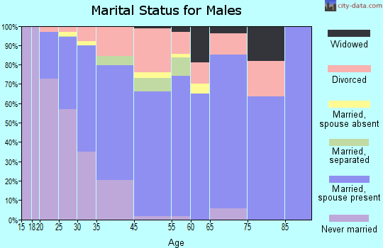 Morrisville marital status for males