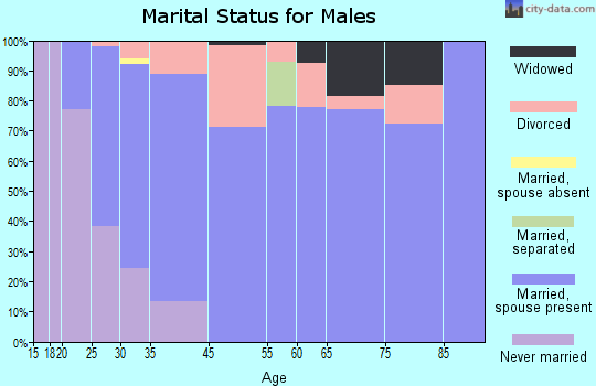 Murraysville marital status for males