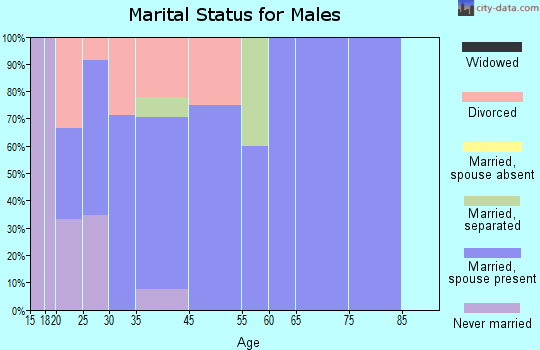 New London marital status for males