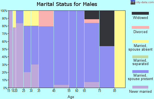Newton Grove marital status for males