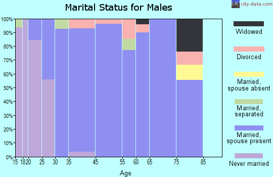 Oak Ridge marital status for males
