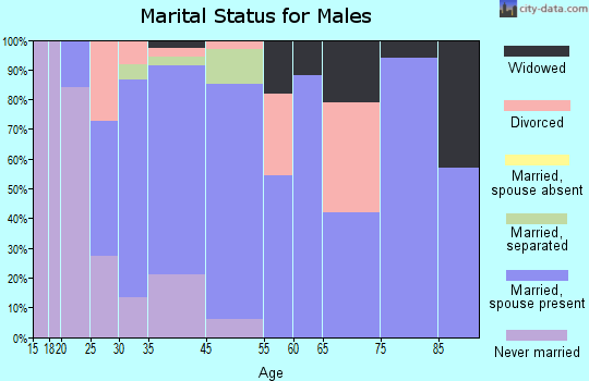 Pikeville marital status for males