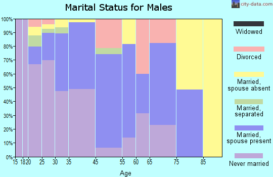 Pineville marital status for males