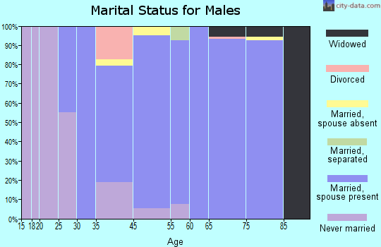 Seven Lakes marital status for males