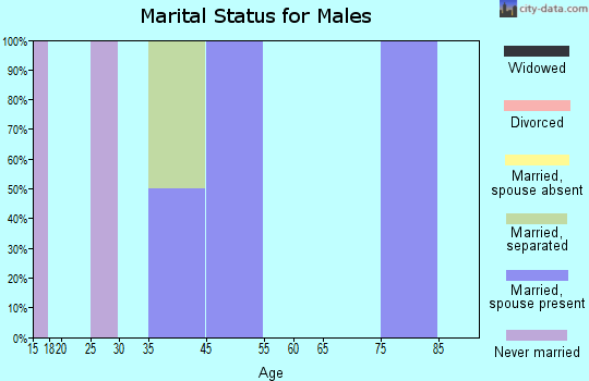 Seven Springs marital status for males