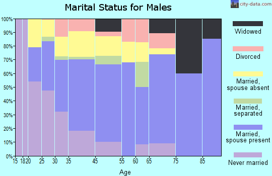Siler City marital status for males