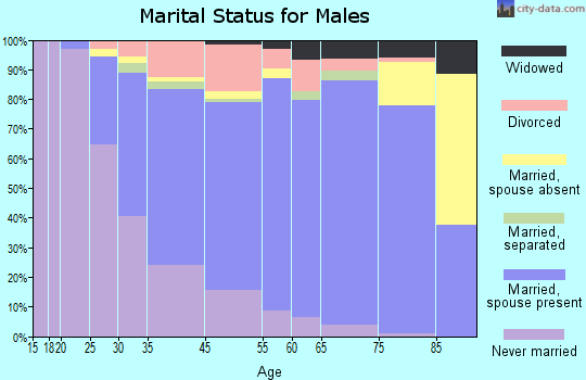 Southern Pines marital status for males