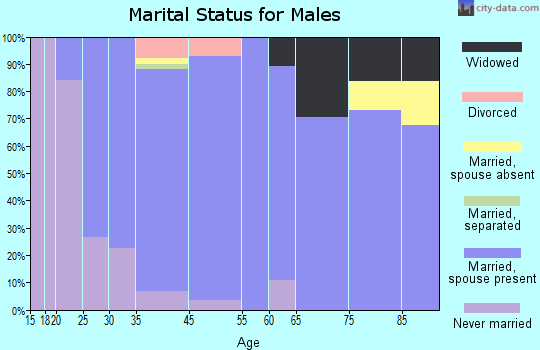 Stokesdale marital status for males