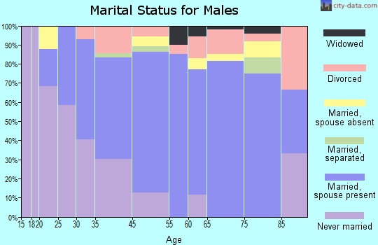Swansboro marital status for males