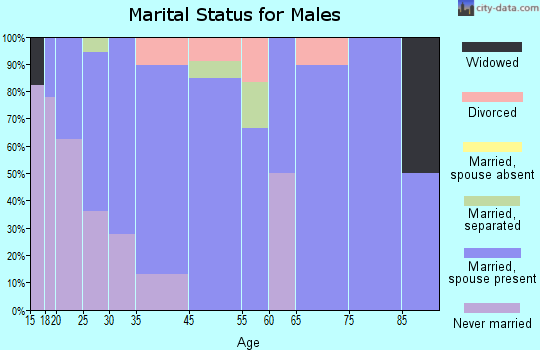 Vanceboro marital status for males