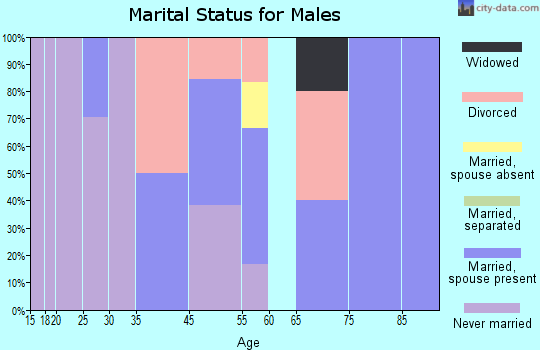 Amador City marital status for males