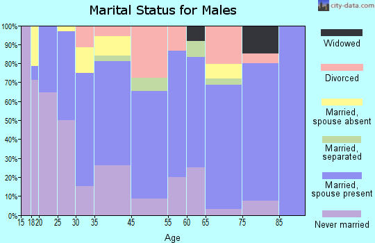 West Jefferson marital status for males