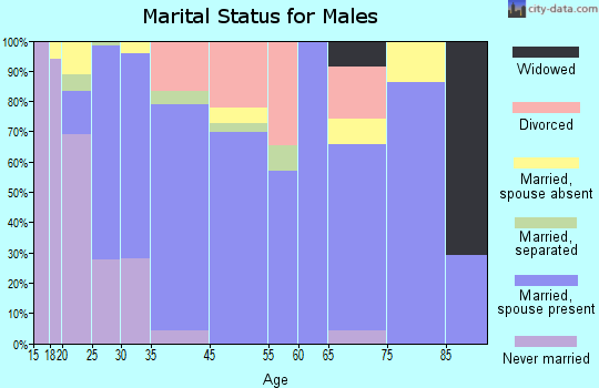 Winterville marital status for males
