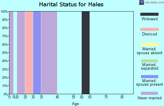 East Dunseith marital status for males