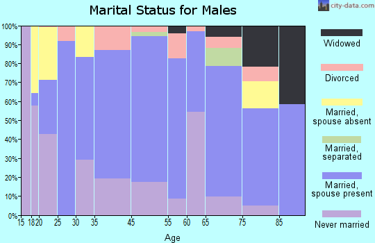 Ellendale marital status for males