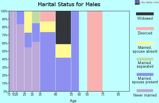 Fort Yates marital status for males